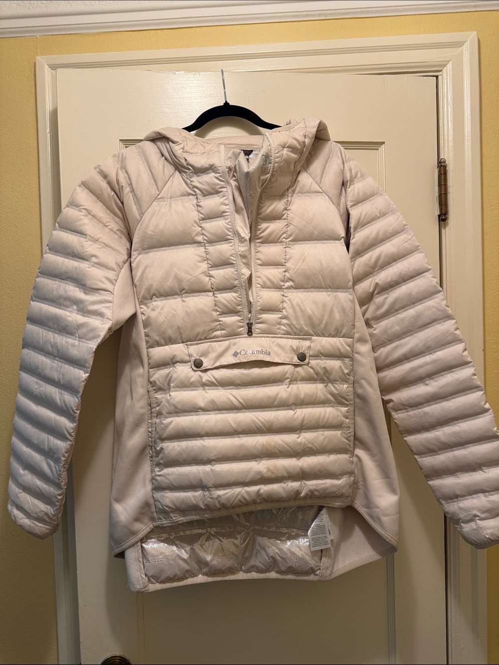 Columbia Women’s Omniheat Light Cream Puffer Pullover Hoodie
